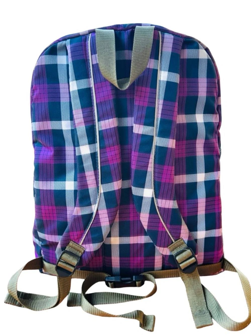 L..L. BEAN Deluxe Reflective Kids Backpack Purple Nylon School Travel